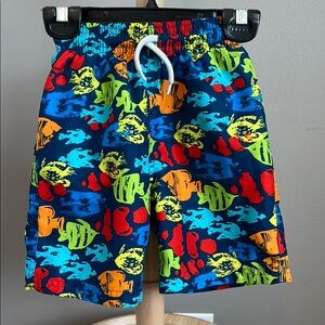 ⭐️⭐️PICK 5 / $20 Floatimini Colorful Fish Print Boys Swim Trunks Size 5